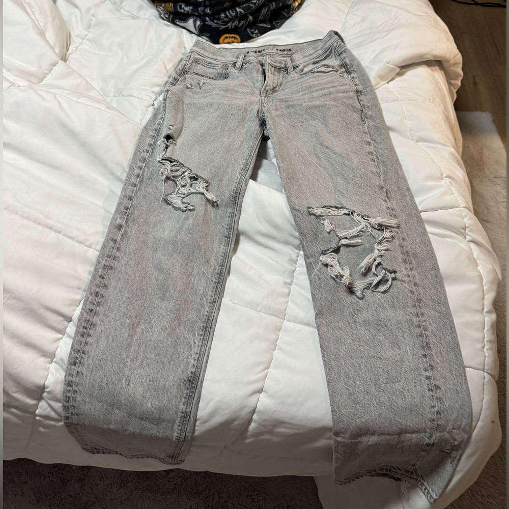 American Eagle Outfitters Gray Straight Leg Jeans